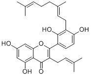 3'-Geranyl-3-prenyl-2',4',5,7-tetrahydroxyflavone图片