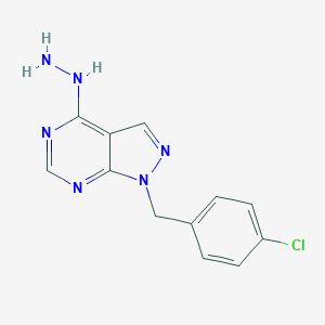 1-[(4-Chlorophenyl)methyl]-4-hydrazinyl-1H-pyrazolo[3,4-d]pyrimidine图片