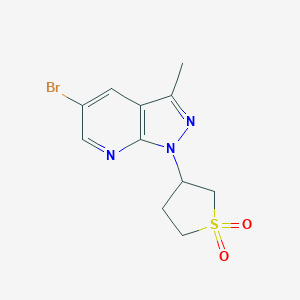 3-{5-Bromo-3-methyl-1H-pyrazolo[3,4-b]pyridin-1-yl}-1lambda6-thiolane-1,1-dione图片