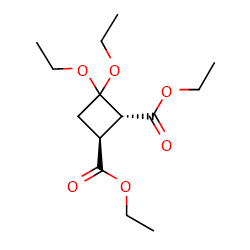 1,2-diethyl(1S,2R)-rel-3,3-diethoxycyclobutane-1,2-dicarboxylate图片