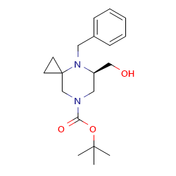 tert-butyl(5R)-4-benzyl-5-(hydroxymethyl)-4,7-diazaspiro[2,5]octane-7-carboxylate图片