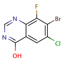 7-Bromo-6-chloro-8-fluoroquinazolin-4-ol图片