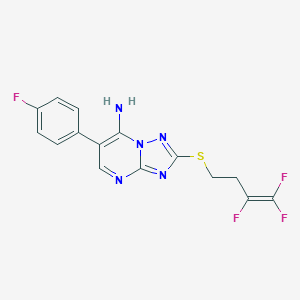 6-(4-Fluorophenyl)-2-[(3,4,4-trifluoro-3-butenyl)sulfanyl][1,2,4]triazolo[1,5-a]pyrimidin-7-ylamine图片