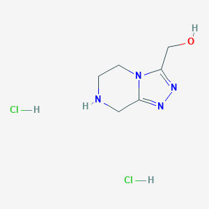 5H,6H,7H,8H-[1,2,4]triazolo[4,3-a]pyrazin-3-ylmethanol dihydrochloride图片