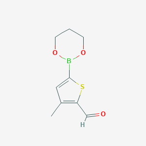 5-(1,3,2-dioxaborinan-2-yl)-3-methylthiophene-2-carbaldehyde图片