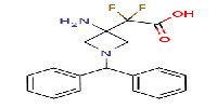 2-(3-amino-1-benzhydryl-azetidin-3-yl)-2,2-difluoro-aceticacid图片