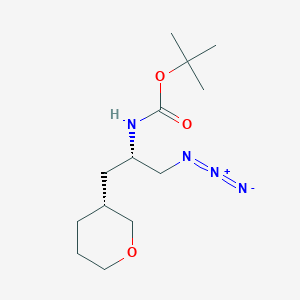 Tert-butyl((S)-1-azido-3-((R)-tetrahydro-2H-pyran-3-yl)propan-2-yl)carbamate图片