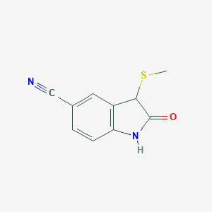 3-(methylsulfanyl)-2-oxo-2,3-dihydro-1H-indole-5-carbonitrile图片