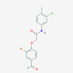 2-(2-bromo-4-formylphenoxy)-N-(3-chloro-4-methylphenyl)acetamide图片