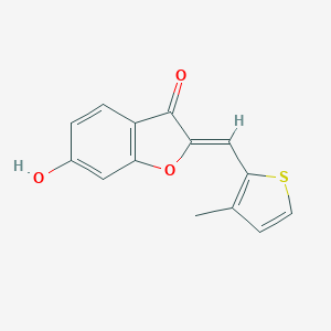 (2Z)-6-hydroxy-2-[(3-methyl-2-thienyl)methylene]-1-benzofuran-3(2H)-one图片