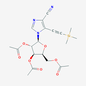 5-(2-(Trimethylsilyl)-1-ethyn-1-yl)-1-(2',3',5'-tri-O-acetyl-β-D-ribofuranosyl)imidazo-4-carbonitrile图片
