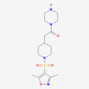 1-({1-[(3,5-dimethylisoxazol-4-yl)sulfonyl]piperidin-4-yl}acetyl)piperazine hydrochloride图片