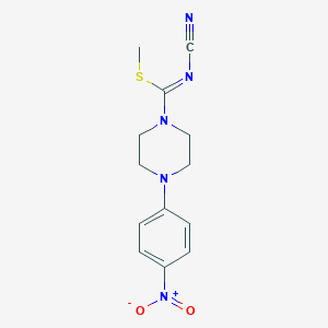 Methyl N-cyano-4-(4-nitrophenyl)tetrahydro-1(2H)-pyrazinecarbimidothioate图片