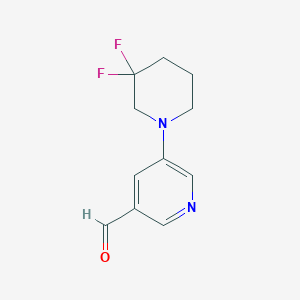 5-(3,3-Difluoropiperidin-1-yl)nicotinaldehyde图片