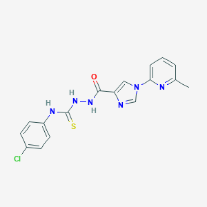 N-(4-Chlorophenyl)-2-{[1-(6-methyl-2-pyridinyl)-1H-imidazol-4-yl]carbonyl}-1-hydrazinecarbothioamide图片