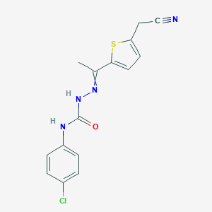N-(4-Chlorophenyl)-2-{1-[5-(cyanomethyl)-2-thienyl]ethylidene}-1-hydrazinecarboxamide图片