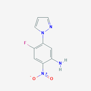 4-Fluoro-2-nitro-5-(1H-pyrazol-1-yl)aniline图片