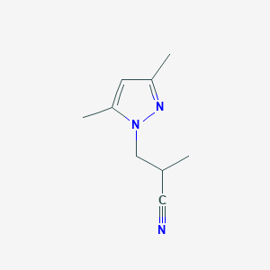 3-(3,5-dimethyl-1H-pyrazol-1-yl)-2-methylpropanenitrile图片
