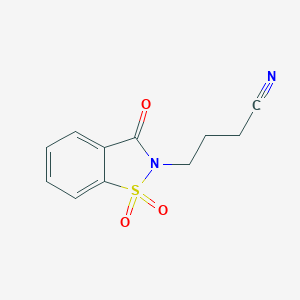 4-(1,1-Dioxido-3-oxo-1,2-benzothiazol-2(3H)-yl)butanenitrile图片