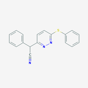 2-Phenyl-2-[6-(phenylsulfanyl)-3-pyridazinyl]acetonitrile图片