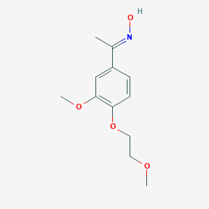 N-{1-[3-Methoxy-4-(2-methoxyethoxy)phenyl]ethylidene}hydroxylamine图片