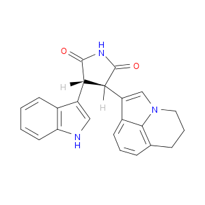 (3R,4R)-3-(5,6-Dihydro-4H-pyrrolo[3,2,1-ij]quinolin-1-yl)-4-(1H-indol-3-yl)pyrrolidine-2,5-dione图片