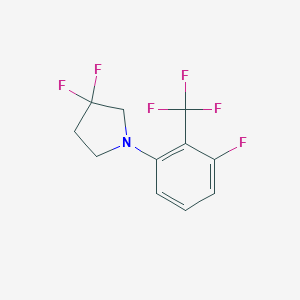 3,3-Difluoro-1-(3-fluoro-2-(trifluoromethyl)-phenyl)pyrrolidine图片