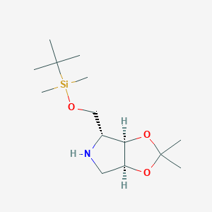 (3aR,4R,6aS)-4-{[(Tert-butyldimethylsilyl)oxy]methyl}-2,2-dimethyl-hexahydro-[1,3]dioxolo[4,5-c]pyrrole图片