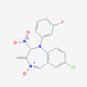 7-Chloro-5-(2-fluorophenyl)-2,3-dihydro-2-(nitromethylene)-1H-1,4-benzodiazepine 4-Oxide图片