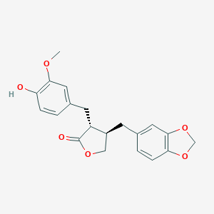 (3R,4R)-4-(1,3-benzodioxol-5-ylmethyl)dihydro-3-[(4-hydroxy-3-methoxyphenyl)methyl]-2(3H)-furanone图片