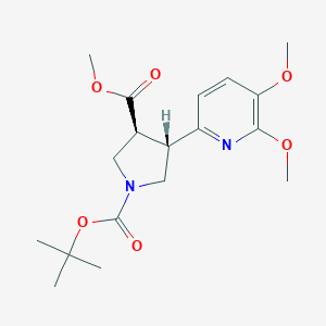 (rac-trans)-1-tert-Butyl 3-Methyl 4-(5,6-Dimethoxypyridin-2-yl)pyrrolidine-1,3-dicarboxylate图片