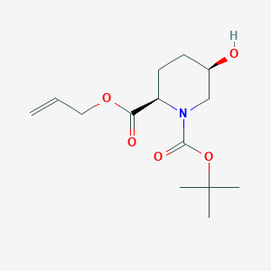 (2S,5S)-2-Allyl 1-tert-Butyl 5-hydroxypiperidine-1,2-dicarboxylate图片