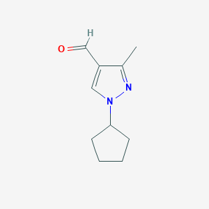 1-cyclopentyl-3-methyl-1H-pyrazole-4-carbaldehyde图片