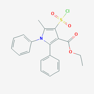 Ethyl 4-(Chlorosulphonyl)-1,2-diphenyl-5-methyl-1H-pyrrole-3-carboxylate图片