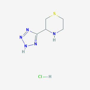 3-(1H-1,2,3,4-tetrazol-5-yl)thiomorpholine hydrochloride图片