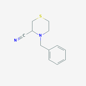 4-benzylthiomorpholine-3-carbonitrile图片