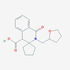 1'-Oxo-2'-(tetrahydrofuran-2-ylmethyl)-1',4'-dihydro-2'H-spiro[cyclopentane-1,3'-isoquinoline]-4'-carboxylic acid图片