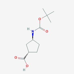 (1S,3S)-3-{[[(叔丁氧基)羰基]氨基}环戊烷-1-羧酸图片