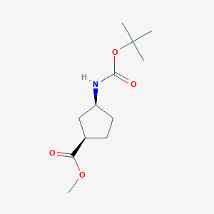(1R,3S)-3-{{((叔丁氧基)羰基]氨基}环戊烷-1-羧酸甲酯图片