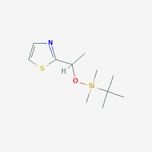 2-{1-[(tert-Butyldimethylsilyl)oxy]ethyl}-1,3-thiazole图片