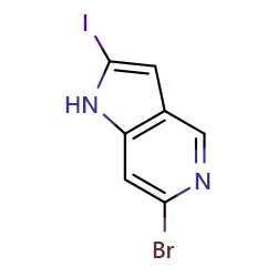 6-bromo-2-iodo-1H-pyrrolo[3,2-c]pyridine图片