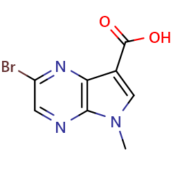 2-bromo-5-methyl-5H-pyrrolo[2,3-b]pyrazine-7-carboxylicacid图片