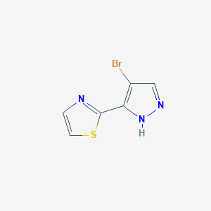 2-(4-Bromo-1H-pyrazol-3-yl)-1,3-thiazole图片