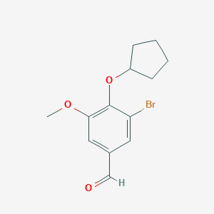 3-bromo-4-(cyclopentyloxy)-5-methoxybenzaldehyde图片
