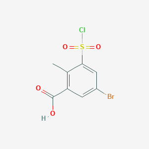 5-bromo-3-(chlorosulfonyl)-2-methylbenzoic acid图片