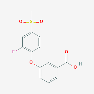 3-[2-Fluoro-4-(methylsulphonyl)phenoxy]benzoic acid图片