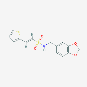 (E)-N-(1,3-benzodioxol-5-ylmethyl)-2-(2-thienyl)-1-ethenesulfonamide图片
