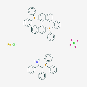 氯[(R)-2,2'-双(二苯基膦基)-1,1'-联萘)][(1R,2R)-2-(二苯基膦基)-1,2-二苯基乙胺]钌(II)]钌(II)四氟硼酸盐,min,97%图片