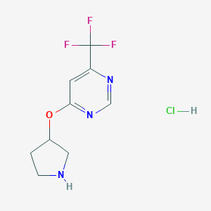 4-(Pyrrolidin-3-yloxy)-6-(trifluoromethyl)pyrimidine hydrochloride图片