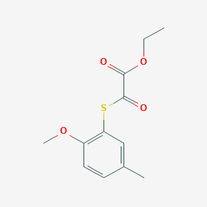 Ethyl 2-(2-methoxy-5-methylphenyl)sulfanyl-2-oxo-acetate图片